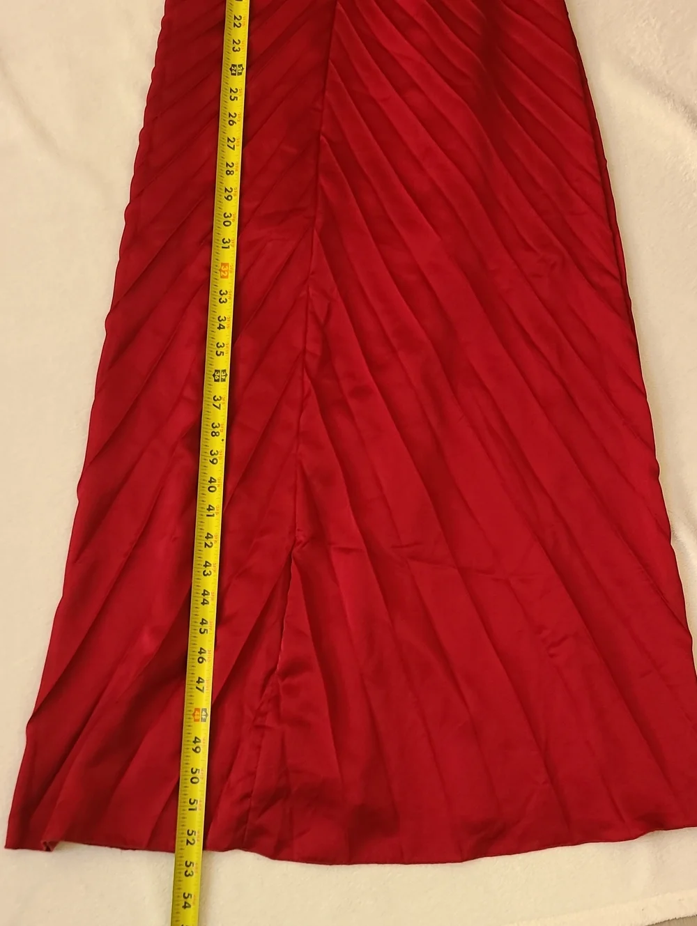 Abercrombie Giselle Sunburst Pleated Maxi Dress Ruby Red Burgundy XS Art To Wear
